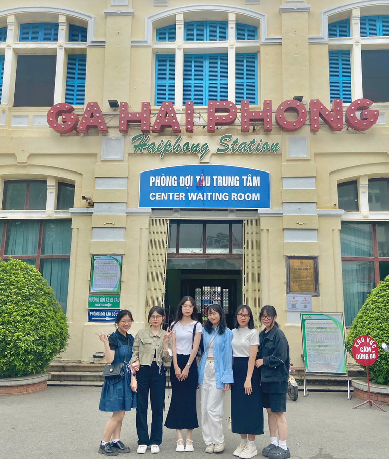 Ga Hải Phòng là một trong những điểm check-in được giới trẻ yêu thích. (Ảnh: HT)