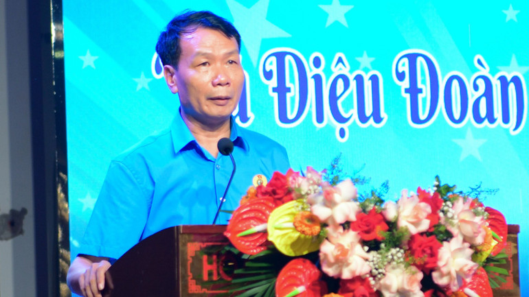 Đồng chí Nguyễn Đức Cường, Phó Chủ tịch Liên đoàn Lao động tỉnh Ninh Bình phát biểu tại Hội thi. (Ảnh: TRƯỜNG GIANG) Đồng chí Nguyễn Đức Cường, Phó Chủ tịch Liên đoàn Lao động tỉnh Ninh Bình phát biểu tại Hội thi. (Ảnh: TRƯỜNG GIANG)