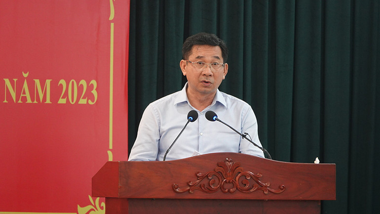 Chủ nhiệm Ủy ban Kiểm tra Thành ủy Thành phố Hồ Chí Minh Dương Ngọc Hải phát biểu chỉ đạo hội nghị.