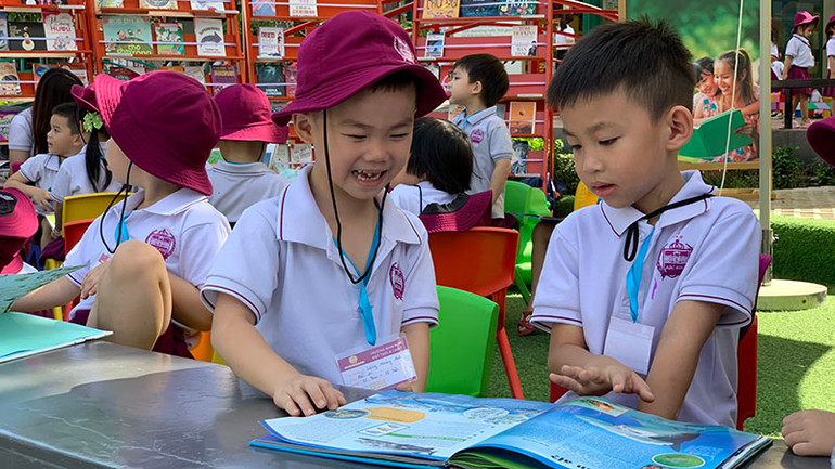 Không gian đọc sách cho các em thiếu nhi tại Đường Sách thành phố Thủ Đức.