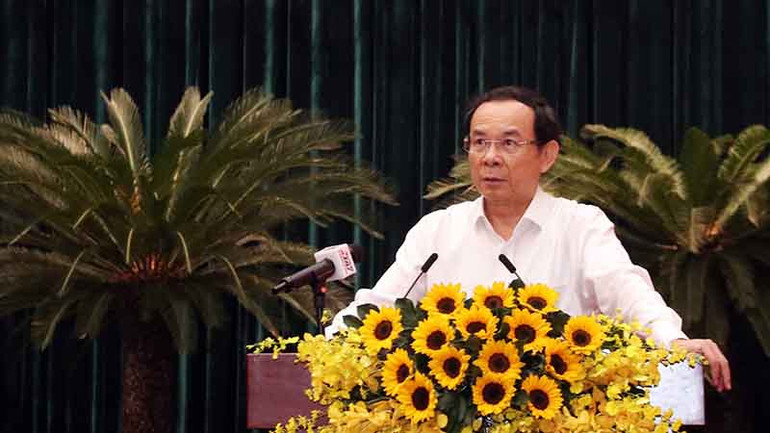 Đồng chí Nguyễn Văn Nên, Ủy viên Bộ Chính trị, Bí thư Thành ủy Thành phố Hồ Chí Minh phát biểu bế mạc Hội nghị. Đồng chí Nguyễn Văn Nên, Ủy viên Bộ Chính trị, Bí thư Thành ủy Thành phố Hồ Chí Minh phát biểu bế mạc Hội nghị.