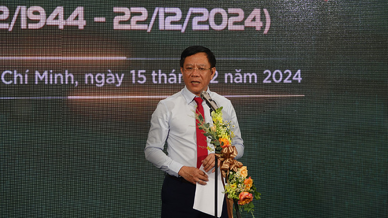 Phó Giám đốc Sở Thông tin và Truyền thông Thành phố Hồ Chí Minh Nguyễn Ngọc Hồi phát biểu khai mạc.