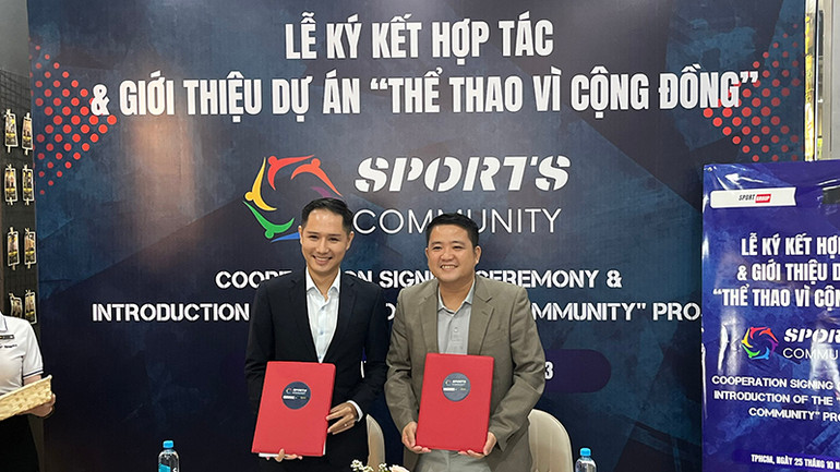 Ký kết hợp tác dự án "Thể thao vì cộng đồng". Ký kết hợp tác dự án "Thể thao vì cộng đồng".