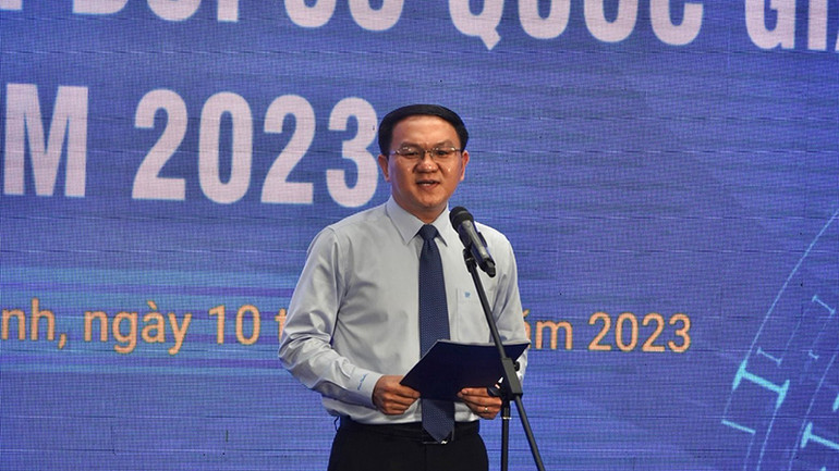 Giám đốc Sở Thông tin và Truyền thông Thành phố Hồ Chí Minh Lâm Đình Thắng phát biểu khai mạc.