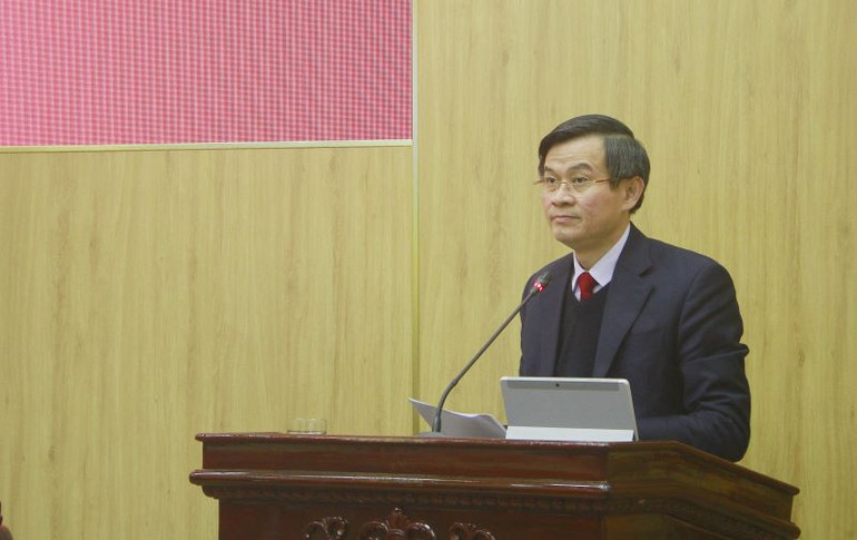 Đồng chí Đoàn Minh Huấn, Ủy viên Trung ương Đảng, Bí thư Tỉnh ủy Ninh Bình kết luận hội nghị. (Ảnh: Hải Yến) Đồng chí Đoàn Minh Huấn, Ủy viên Trung ương Đảng, Bí thư Tỉnh ủy Ninh Bình kết luận hội nghị. (Ảnh: Hải Yến)