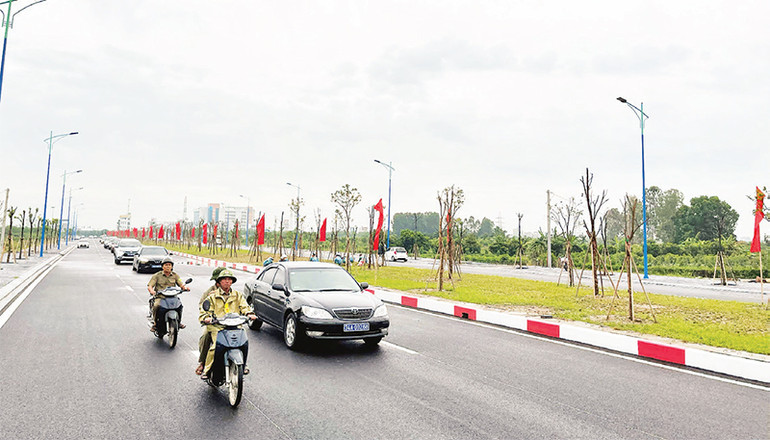 Đường trục Đông-Tây Hải Dương được bổ sung vốn đầu tư công. (Ảnh QUỐC VINH)