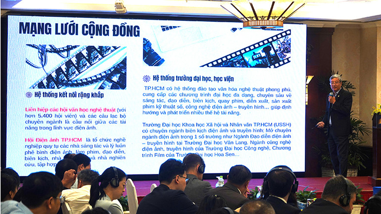 Phó Viện trưởng Viện Nghiên cứu phát triển Thành phố Hồ Chí Minh Phạm Bình An báo cáo nội dung tại tọa đàm.