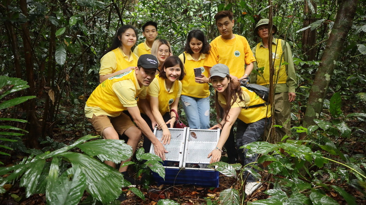 Hoạt động du lịch trải nghiệm, thả động vật hoang dã về với thiên nhiên.