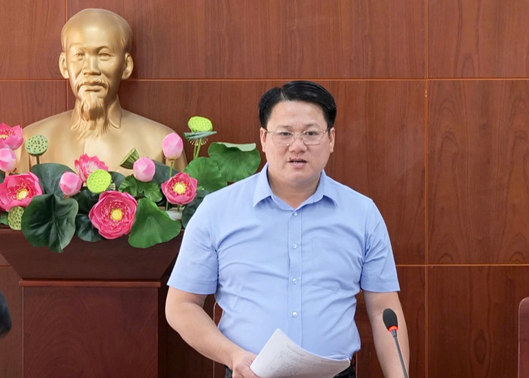 Bí thư Huyện ủy Thuận Nam Châu Thanh Hải. (Ảnh: NGUYỄN TRUNG)