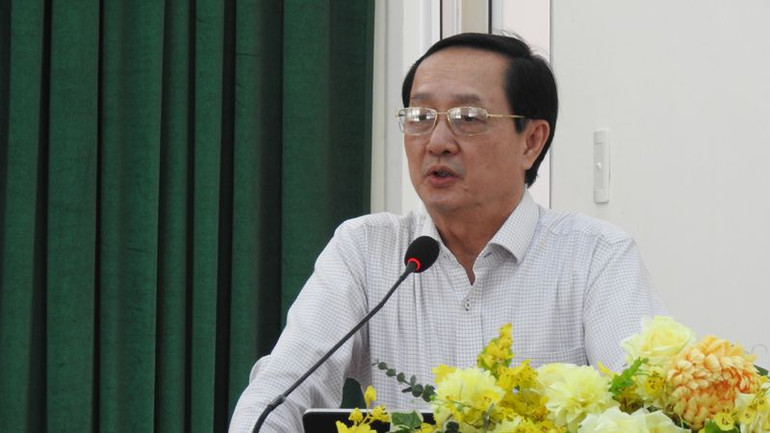 Đồng chí Huỳnh Thành Đạt, Phó Trưởng Ban Tuyên giáo và Dân vận Trung ương phát biểu tại buổi làm việc.