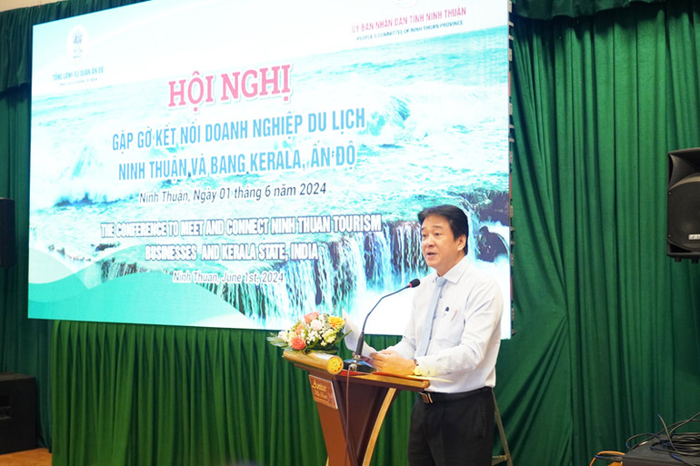 Phó Chủ tịch Ủy ban nhân dân tỉnh Ninh Thuận Nguyễn Long Biên phát biểu tại hội nghị. Phó Chủ tịch Ủy ban nhân dân tỉnh Ninh Thuận Nguyễn Long Biên phát biểu tại hội nghị.