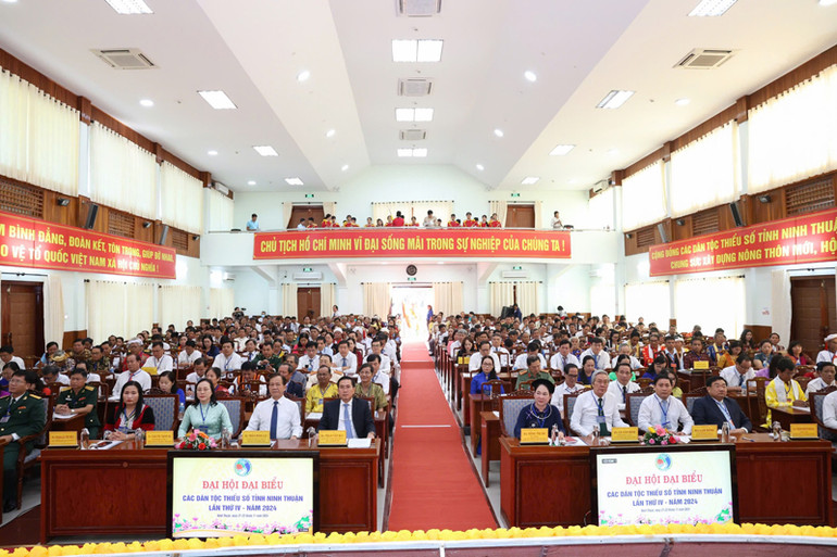 Đại biểu tham dự Đại hội đại biểu các dân tộc thiểu số tỉnh Ninh Thuận lần thứ 4 năm 2024.