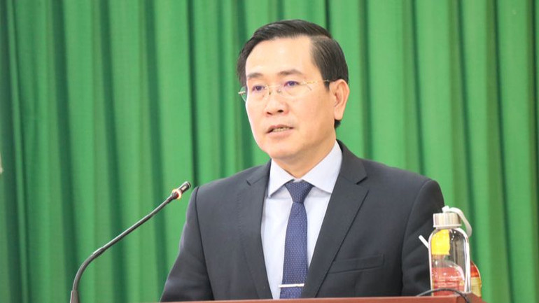 Đồng chí Phạm Văn Hậu, Phó Bí thư Thường trực Tỉnh ủy, Chủ tịch Hội đồng nhân dân tỉnh Ninh Thuận phát biểu tại buổi họp mặt (Ảnh: NGUYỄN TRUNG) Đồng chí Phạm Văn Hậu, Phó Bí thư Thường trực Tỉnh ủy, Chủ tịch Hội đồng nhân dân tỉnh Ninh Thuận phát biểu tại buổi họp mặt (Ảnh: NGUYỄN TRUNG)