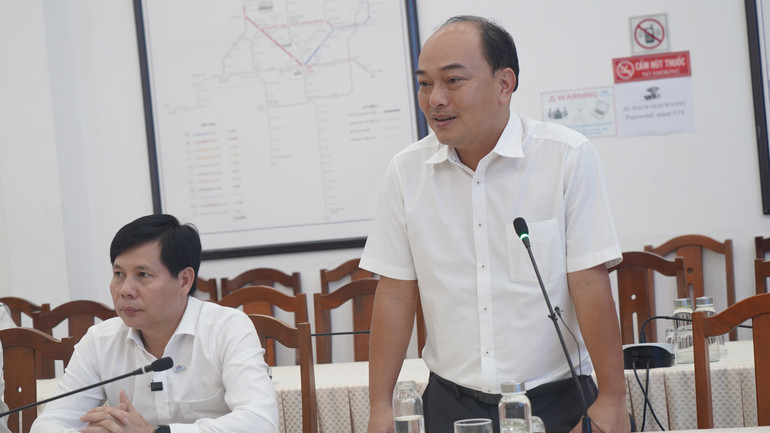 Ông Lê Minh Triết, Giám đốc Công ty Trách nhiệm hữu hạn Một thành viên Đường sắt đô thị số 1 (HURC1) chia sẻ thông tin.