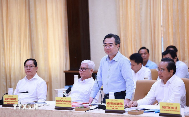 Phó Bí thư Thường trực Thành ủy Thành phố Hồ Chí Minh Nguyễn Thanh Nghị phát biểu.