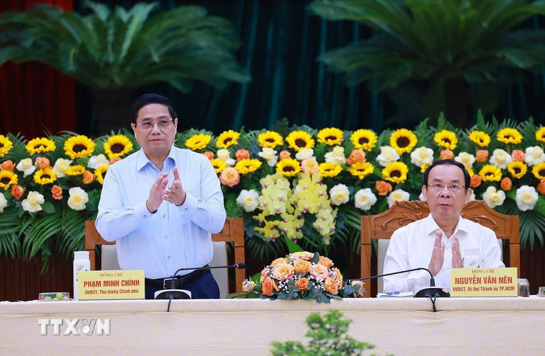 Thủ tướng Phạm Minh Chính chủ trì Hội nghị thông qua dự thảo báo cáo của Đoàn Kiểm tra 1908 đối với Thành ủy Thành phố Hồ Chí Minh, Ban Thường vụ Tỉnh ủy Bình Dương và Bà Rịa-Vũng Tàu.