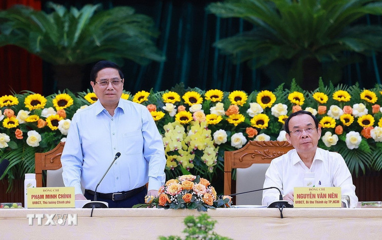 Thủ tướng Phạm Minh Chính chủ trì Hội nghị thông qua dự thảo báo cáo của Đoàn Kiểm tra 1908 đối với Thành ủy Thành phố Hồ Chí Minh, Ban Thường vụ Tỉnh ủy Bình Dương và Bà Rịa-Vũng Tàu.