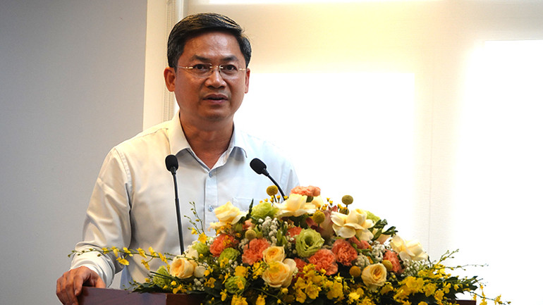 Phó Chủ tịch Ủy ban nhân dân Thành phố Hà Nội Hà Minh Hải phát biểu tại buổi họp báo.