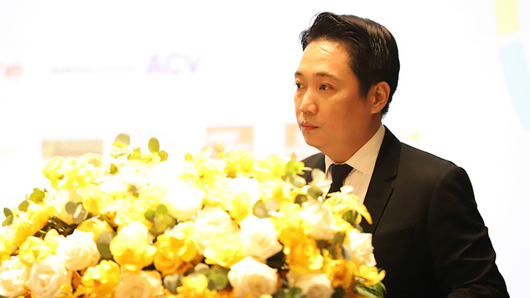 Phó Giám đốc Sở Du lịch Thành phố Hồ Chí Minh Lê Trương Hiền Hòa phát biểu tại buổi họp báo.