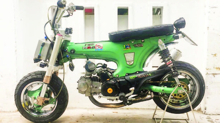 Dáng xe minibike đầy cá tính. Dáng xe minibike đầy cá tính.