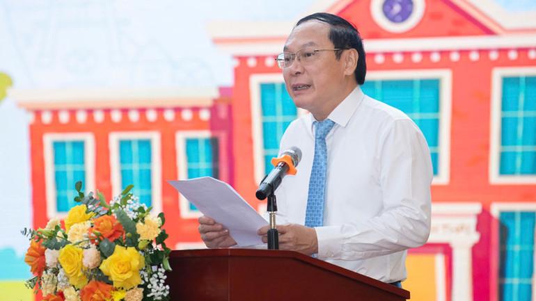 Thứ trưởng Lê Công Thành phát biểu tại Lễ phát động Giải thưởng.