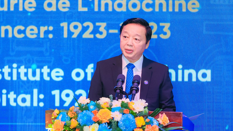 Phó Thủ tướng Chính phủ Trần Hồng Hà phát biểu ý kiến tại Lễ kỷ niệm.