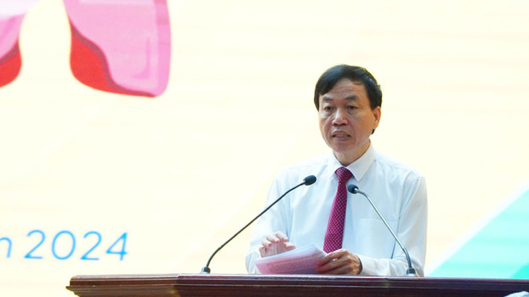 Phó Bí thư Tỉnh ủy, Chủ tịch UBND tỉnh Lai Châu Lê Văn Lương phát biểu tại Lễ phát động.