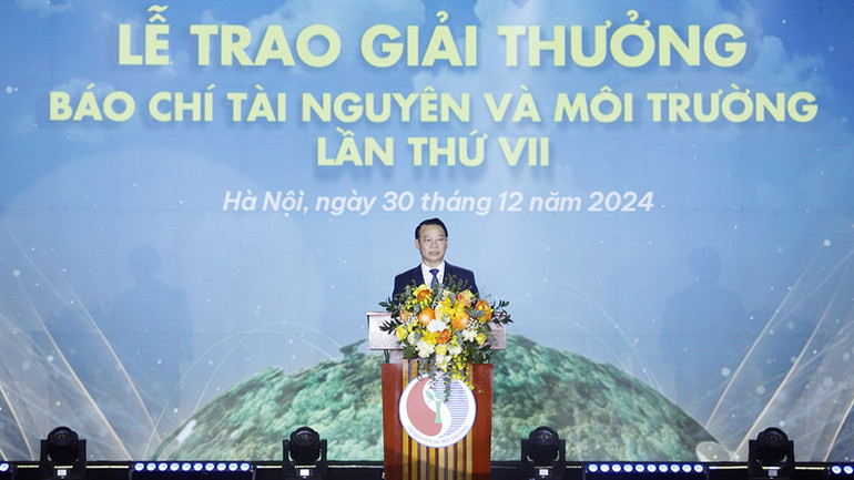 Bộ trưởng Đỗ Đức Duy phát biểu tại Lễ trao Giải thưởng