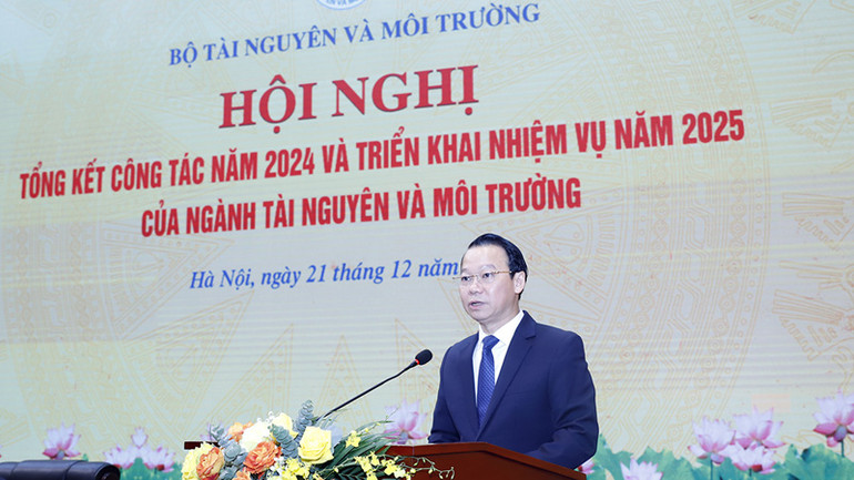 Bộ trưởng Tài nguyên và Môi trường phát biểu tại Hội nghị