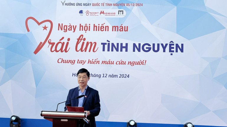 PGS, TS Trần Ngọc Quế phát biểu tại Ngày hội.