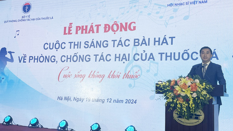 Thứ trưởng Trần Văn Thuấn phát biểu ý kiến tại Lễ phát động Cuộc thi.