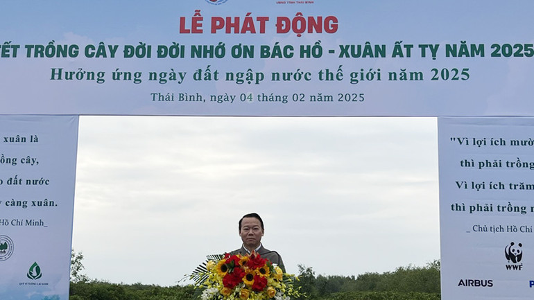 Bộ trưởng Tài nguyên và Môi trường Đỗ Đức Duy phát biểu tại lễ phát động.