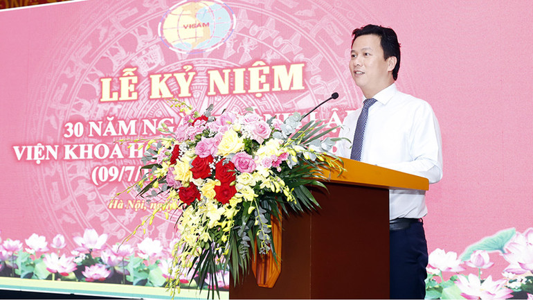 Bộ trưởng Tài nguyên và Môi trường Đặng Quốc Khánh phát biểu tại Lễ kỷ niệm