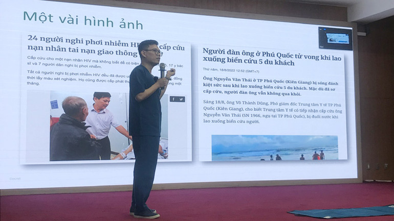 Bác sĩ Ngô Đức Hùng - Trung tâm Cấp cứu A9 (Bệnh viện Bạch Mai) chia sẻ thông tin tại chương trình