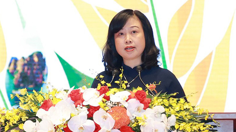 Bộ trưởng Y tế Đào Hồng Lan phát biểu ý kiến tại Đại hội Khoa học Tim mạch Đông Nam Á lần thứ 27.