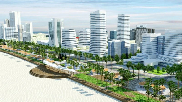 Mô hình quy hoạch Bãi Sau trở thành đô thị du lịch biển đẳng cấp quốc tế.
