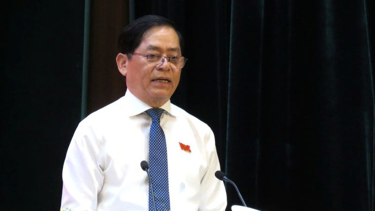 Đồng chí Phạm Viết Thanh, Bí thư Tỉnh ủy phát biểu tại hội nghị.