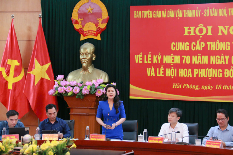 Bà Trần Thị Hoàng Mai, Giám đốc Sở Văn hóa, Thể thao và Du lịch thành phố Hải Phòng chia sẻ.