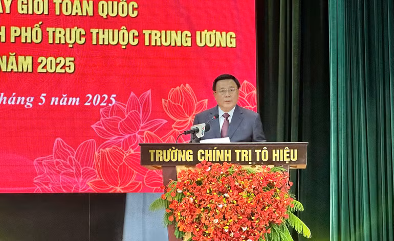 Đồng chí Nguyễn Xuân Thắng, Ủy viên Bộ Chính trị, Giám đốc Học viện Chính trị quốc gia Hồ Chí Minh, Chủ tịch Hội đồng Lý luận Trung ương.