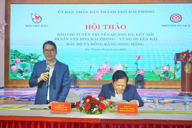 Ông Nguyễn Anh Tú, Chủ tịch Hội Nhà báo thành phố Hải Phòng.