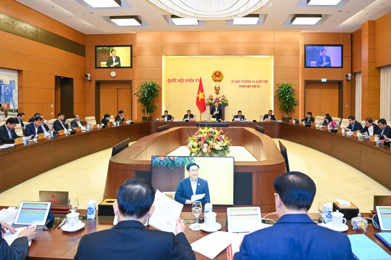 Quang cảnh phiên họp tại Nhà Quốc hội. (Ảnh: DUY LINH)