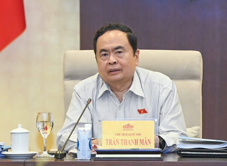 Chủ tịch Quốc hội Trần Thanh Mẫn chủ trì phiên họp.