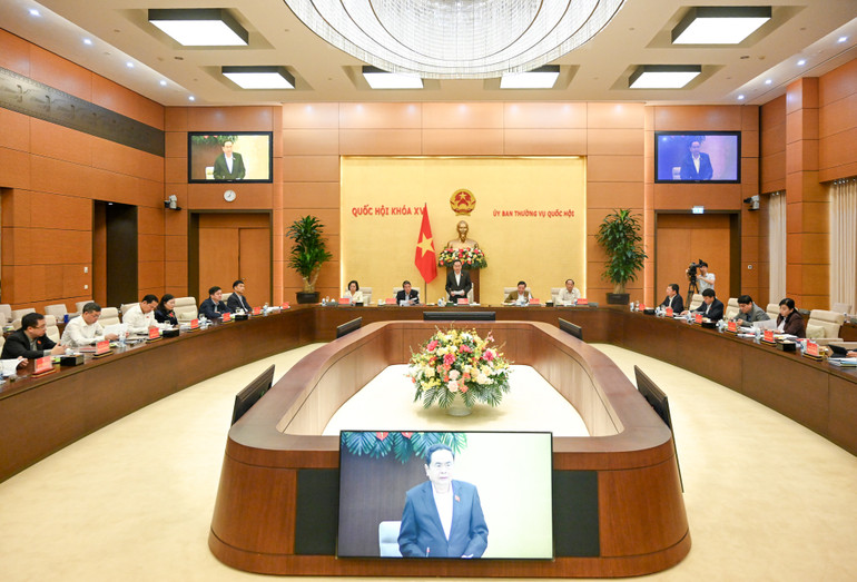 Quang cảnh cuộc họp tại Nhà Quốc hội. (Ảnh: Duy Linh)