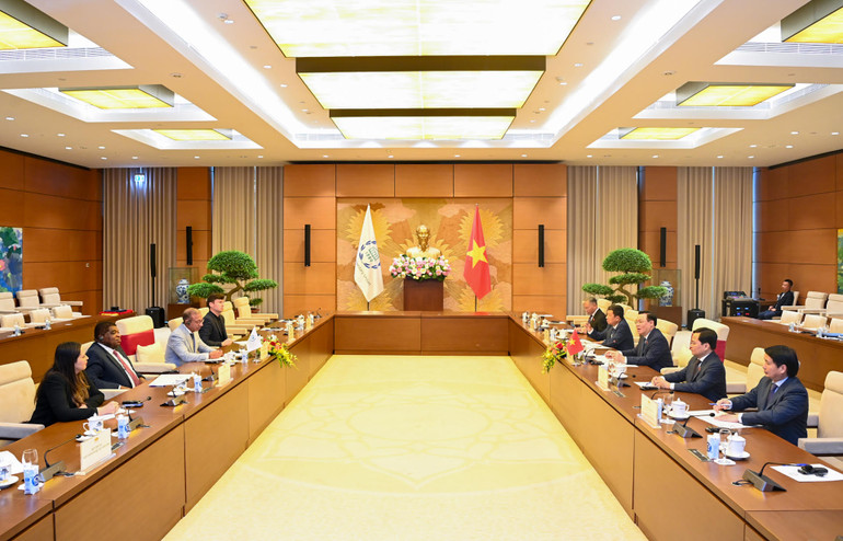 Quang cảnh buổi tiếp tại Nhà Quốc hội. (Ảnh: Duy Linh)