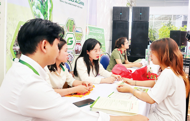 Các bạn trẻ tìm kiếm cơ hội trong Ngày việc làm năm 2024. Các bạn trẻ tìm kiếm cơ hội trong Ngày việc làm năm 2024.