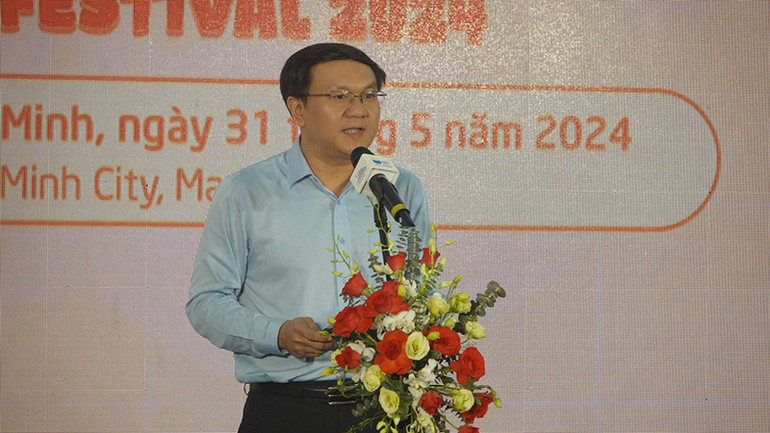 Giám đốc Sở Thông tin và Truyền thông Thành phố Hồ Chí Minh Lâm Đình Thắng phát biểu khai mạc.