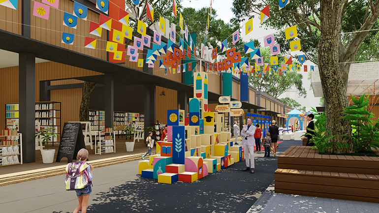 Phối cảnh không gian Hội Sách thiếu nhi Thành phố Hồ Chí Minh lần V năm 2024.