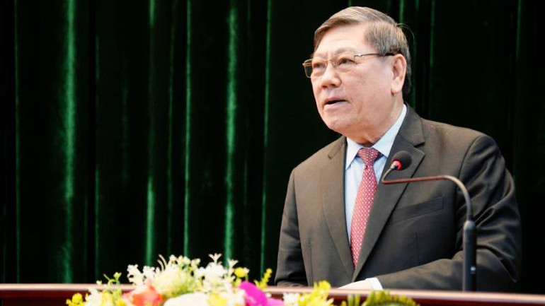 Đồng chí Trần Văn Rón, Ủy viên Trung ương Đảng, Phó Chủ nhiệm Thường trực Ủy ban Kiểm tra Trung ương, dự và chỉ đạo hội nghị.