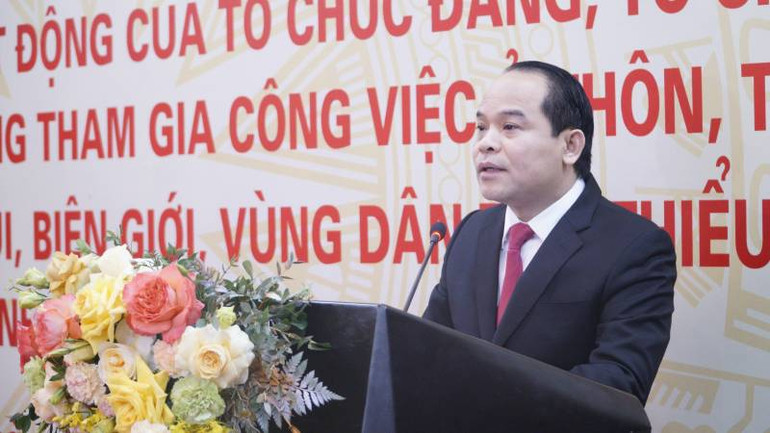 Đồng chí Nguyễn Quốc Đoàn, Ủy viên Trung ương Đảng, Bí thư tỉnh ủy Lạng Sơn phát biểu khai mạc Hội thảo.