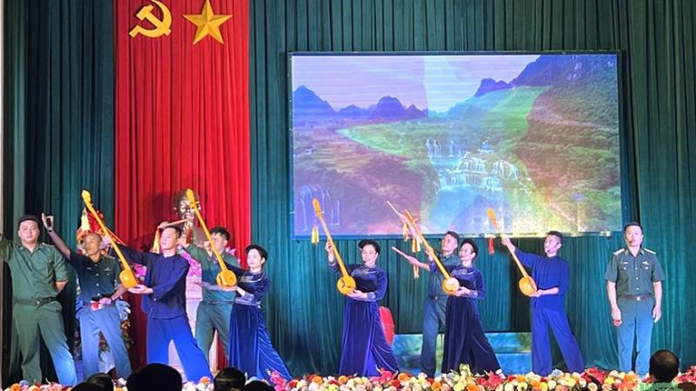Tiết mục tham gia hội thi của Bộ đội Biên phòng tỉnh Lạng Sơn.